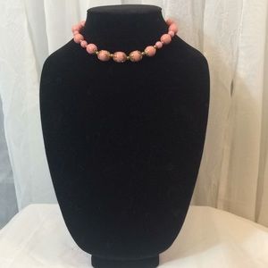 VTG Gold and Pink Necklace